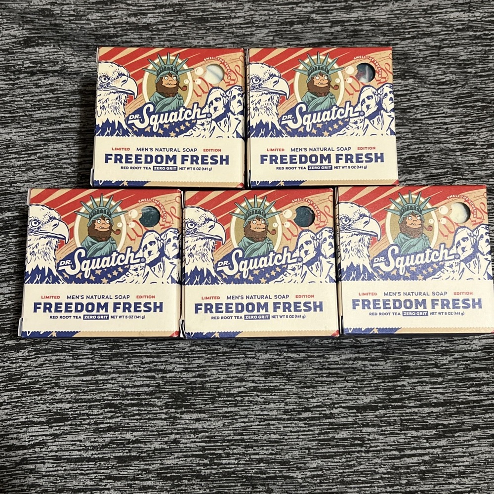 LOT OF 10 Dr. Squatch Freedom Fresh-Limited Edition Bar of Soap -GREAT DEAL